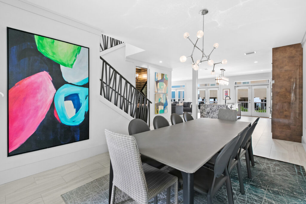 idmi modern dining room and stairs