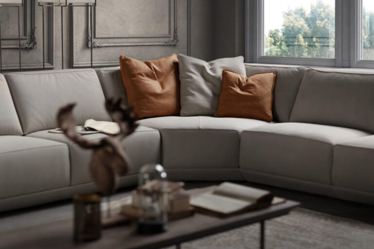 Bracci Modern Leather Sofa